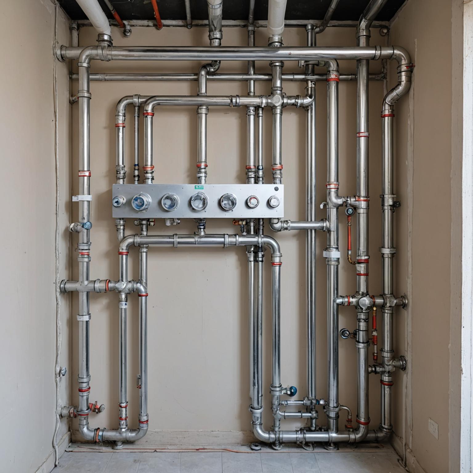 Bathroom pipe replacement work