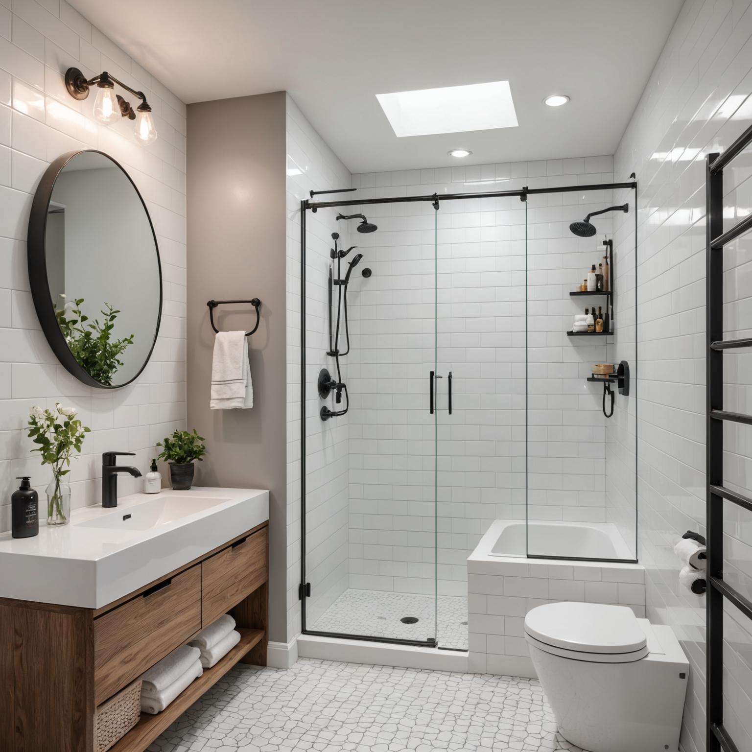 Modern bathroom renovation project