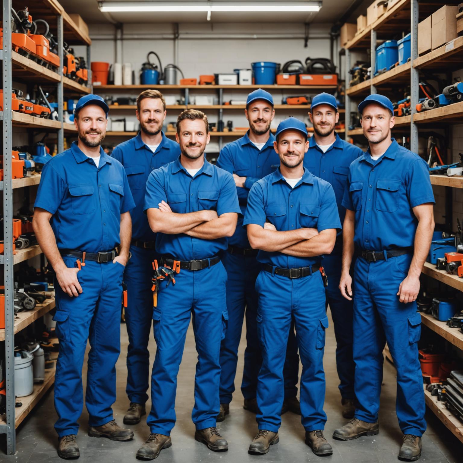 FieldFeed plumbing team in workshop